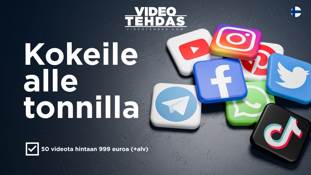 videomarkkinointia alle tonnilla